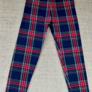 The Children's Place Navy and Red Plaid Leggings
